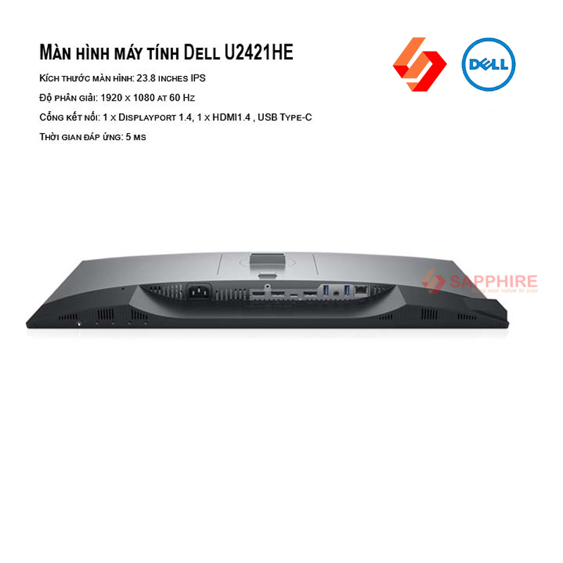 Màn hình Dell U2422HE 23.8 inch FHD IPS Type-C Network (RJ-45)