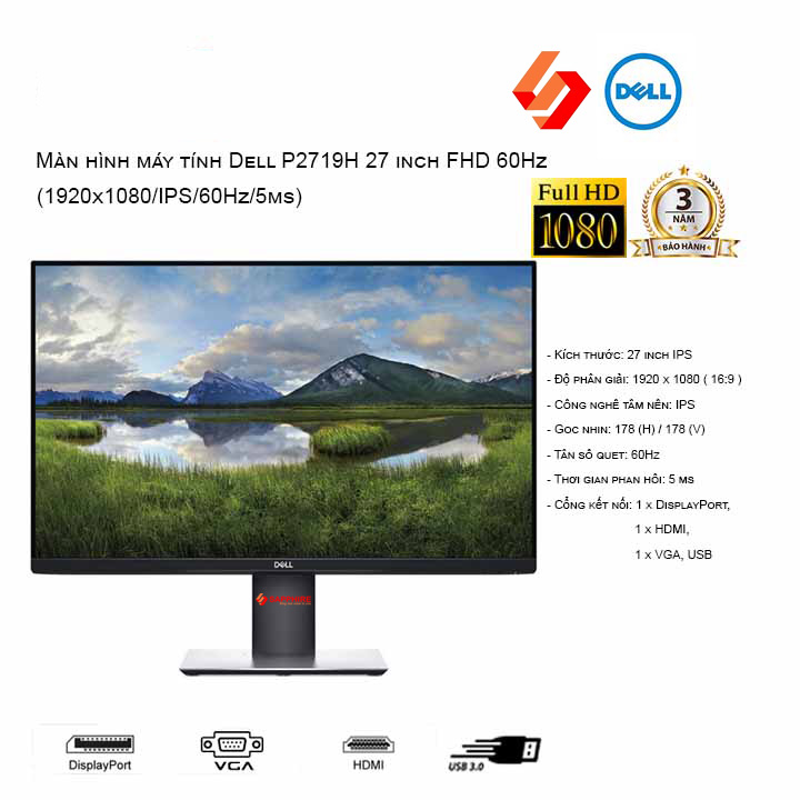 Màn hình Dell P2719H 27 inches/FHD/IPS