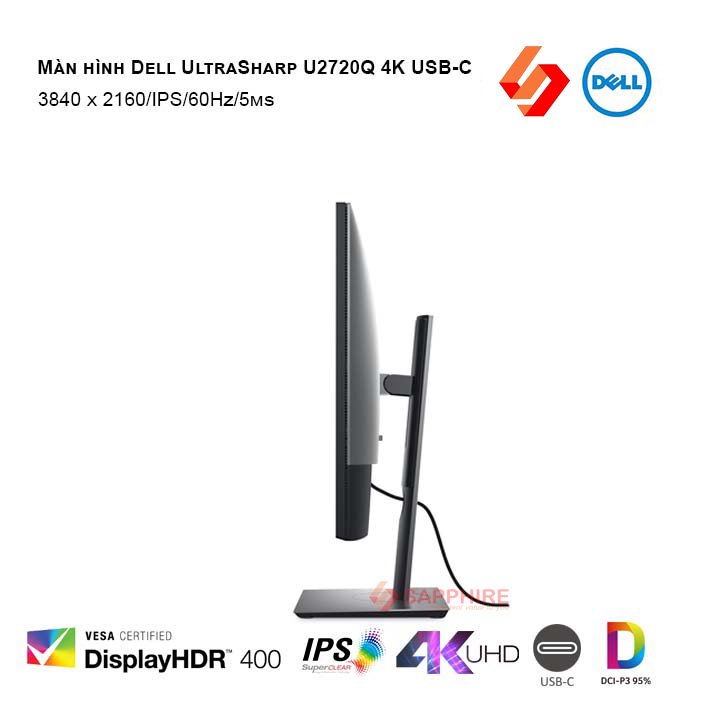 Màn hình Dell UltraSharp U2720Q 4K USB-C (3840 x 2160/IPS/60Hz/5ms)