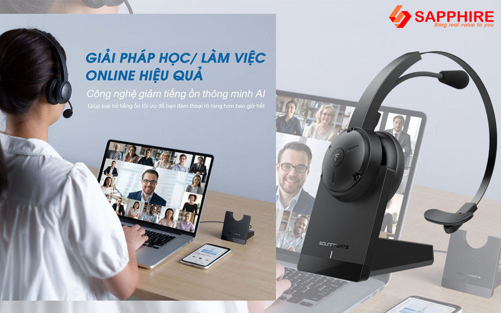 tai nghe chụp tai bluetooth Soundpeats A7