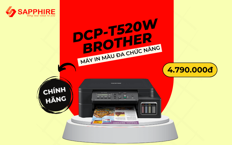 Máy in phun màu Brother DCP-T520W (đa chức năng)