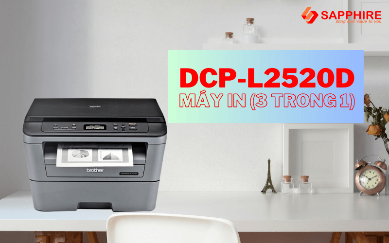 Máy in laser trắng đen Brother DCP-L2520D (3 trong 1)